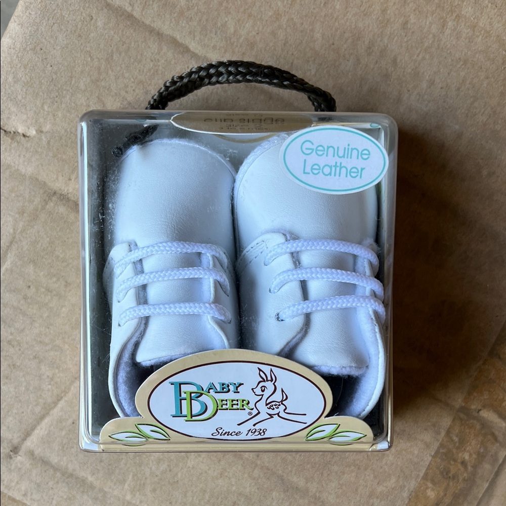 Baby Deer White Leather Baby Walker Shoes